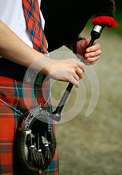 Scottish chanter close up