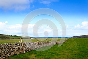 Stone wall in Scottish countryside