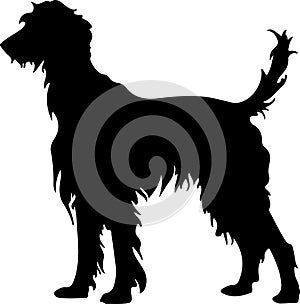 Scottish Deerhound Black Silhouette Generative Ai