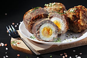 Scottish eggs - national dish of the cuisine of Scotland