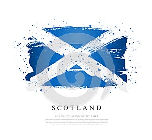 Scottish flag. Vector illustration on white background