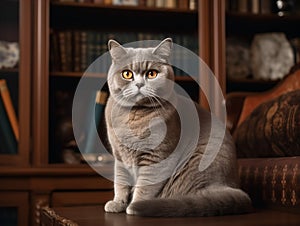 The Scottish Fold\'s Solitude in a Study