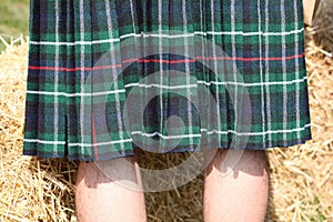 Scottish green kilt