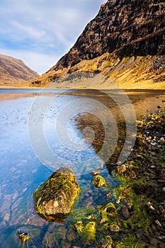 Scottish highlands landscape mountain and loch