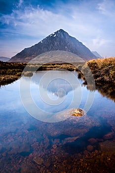 Scottish highlands landscape mountain and river