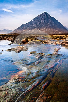 Scottish highlands landscape mountain and river