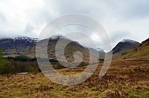 Scottish Highlands overlooking the countryside