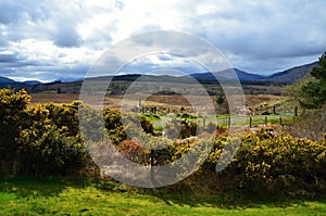 Scottish Highlands overlooking the countryside