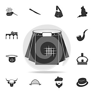 Scottish kilt icon. Detailed set of United Kingdom culture icons. Premium quality graphic design. One of the collection icons for