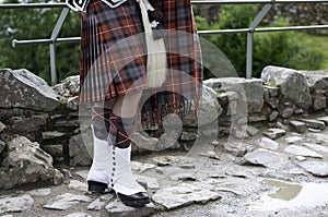 Scottish kilt and shoes