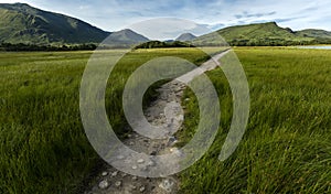 Scottish landmark of Kilchurn Castle, by loch lake Awe