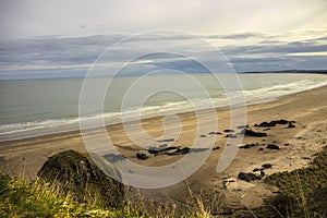 Scottish landscape. St Cyrus Beach, Montrose, Aberdeenshire, Scotland, UK