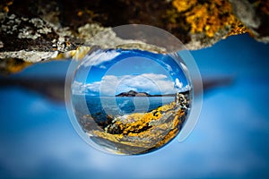 Scottish loch seen through crystal