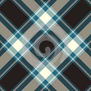 Scottish plaid black and white seamless checkered vector pattern