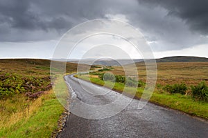 Scottish road trough countryside