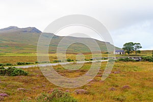 Scottish road trough countryside