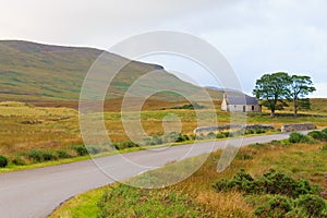 Scottish road trough countryside