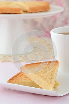 Scottish shortbread with tea