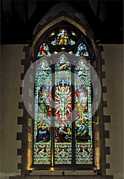 Scottish stained glass window.