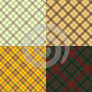 Scottish tartan set