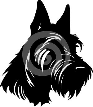 Scottish Terrier Black Silhouette Generative Ai