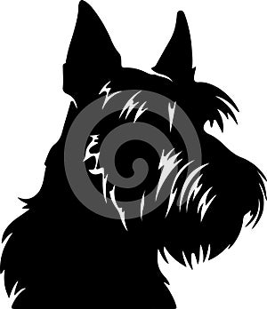 Scottish Terrier Black Silhouette Generative Ai