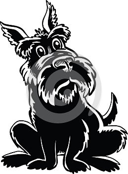 Scottish Terrier Cartoon Vector Illustration