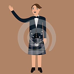 Scottish traditions concept with person wearing kilt