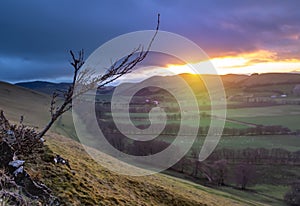 Scottish Valley Winter Sunset