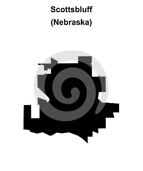 Scottsbluff outline map