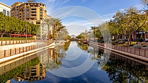 Scottsdale Arizona Canal Waterfront Travel Scene