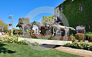Scottsdale, Arizona: Horse Sculpture `The Yearlings`