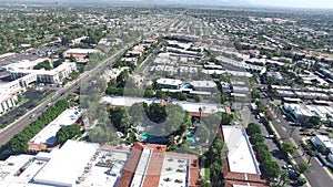 Scottsdale, Arizona, USA - Aerial Pullback / Reverse Shot on a Bright and Sunny Day
