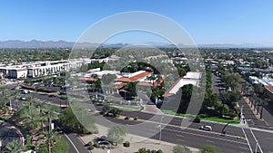 Scottsdale, Arizona, USA - Landscape Aerial shot of a nice Neighborhood on a Sunny Day