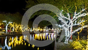 Scottsdale Waterfront District Decorated for Christmas