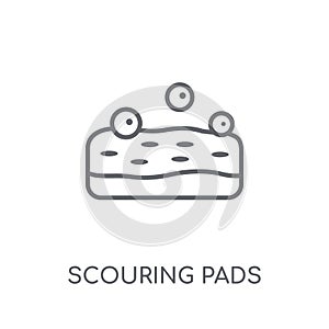 scouring pads linear icon. Modern outline scouring pads logo con