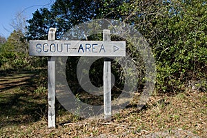 Scout Area Sign