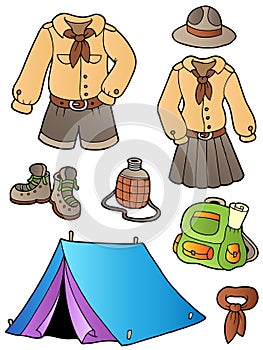 Scout clothes and gear collection