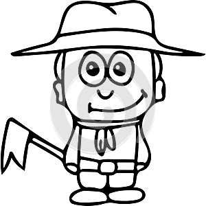 Scout kids coloring page