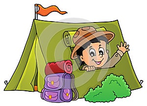 Scout in tent theme image 1
