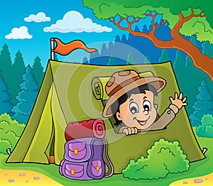 Scout in tent theme image 3