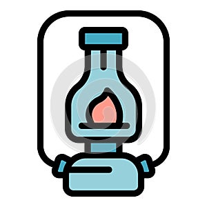 Scouting lamp icon vector flat