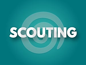 Scouting text quote, concept background
