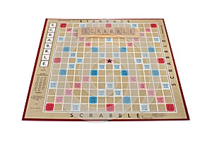 Scrabble Board Game Isolated On White