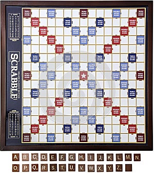 Scrabble Board & Tiles