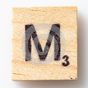 Scrabble Letter M