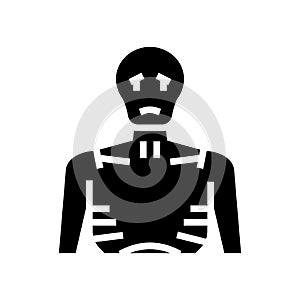 scraggy human glyph icon vector illustration photo