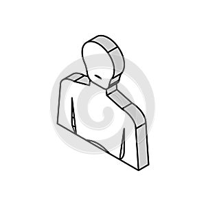 scraggy human isometric icon vector illustration photo