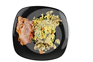 Scramble egg and bacon