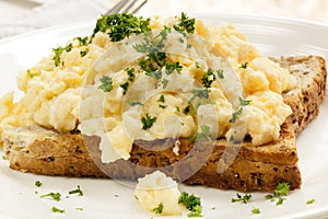 Scrambled Eggs on Toast photo